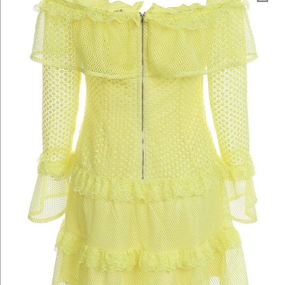 Yellow off shoulder dress - Picture 2 of 11